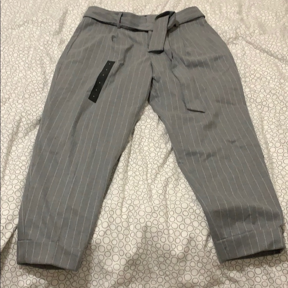 Tie Waist Tapered Leg Pant